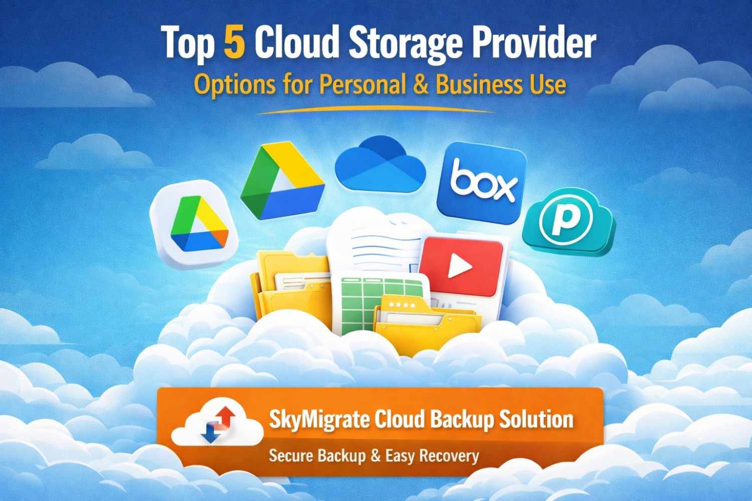 Top 5 Cloud Storage Provider Options for Personal & Business Use
