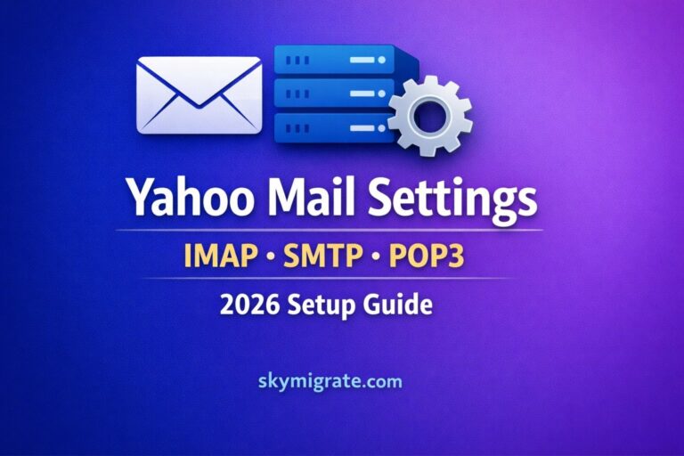 Yahoo Mail Settings (2026): IMAP, SMTP, POP3 & Setup Guide