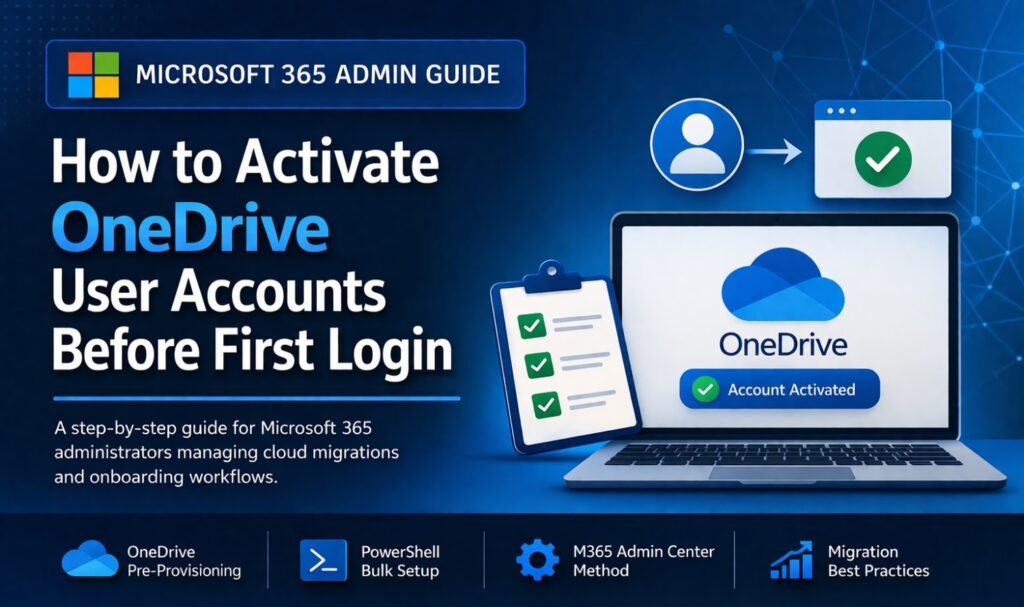 Activate OneDrive user accounts before first login in Microsoft 365