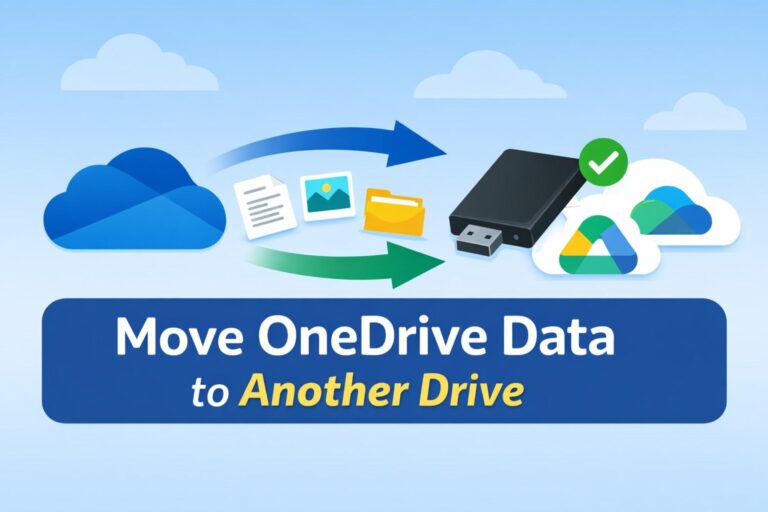 Move Data from OneDrive to Another Drive