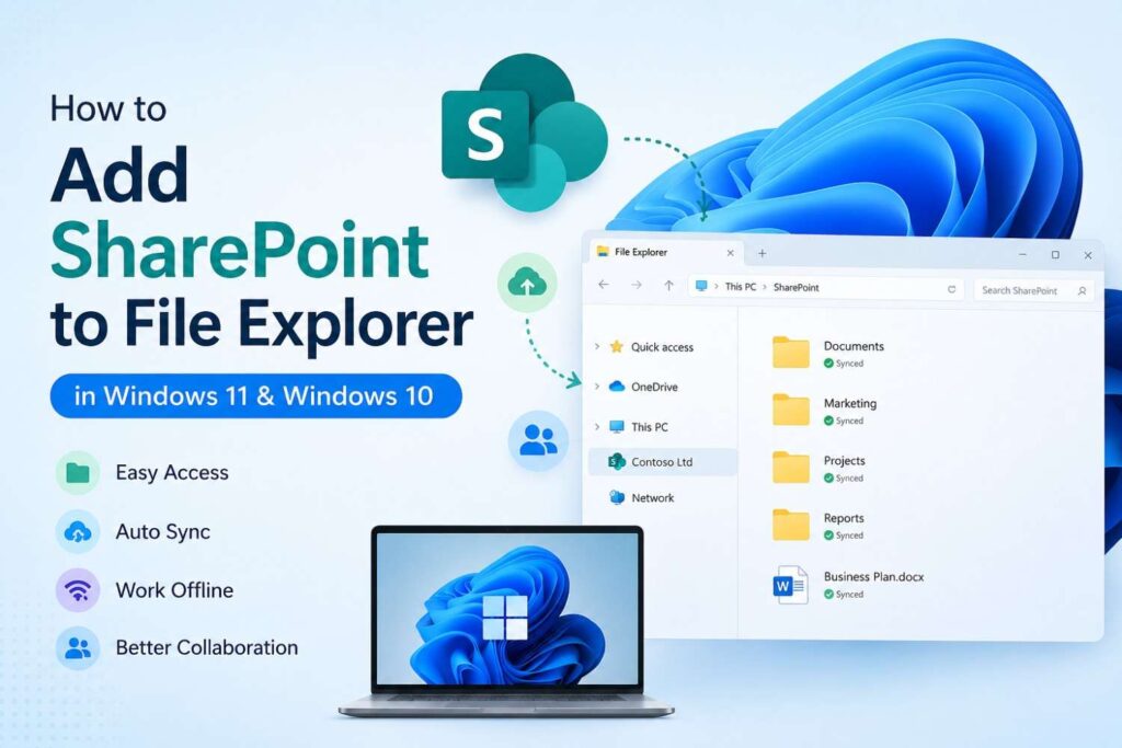 How to Add SharePoint to File Explorer in Windows 11 & Windows 10