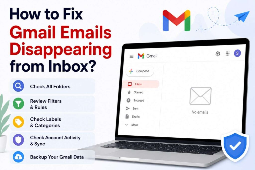 gmail emails disappearing from inbox