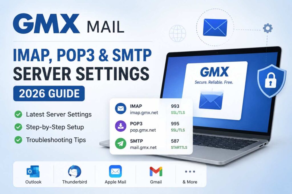 GMX Mail Settings: IMAP, POP3 & SMTP Server Settings (2026 Guide) 5 GMX Mail Settings: IMAP, POP3 & SMTP Server Settings