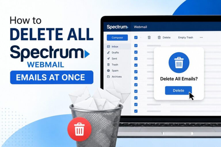 How to delete all Spectrum Webmail emails at once by selecting and removing multiple emails from your inbox.