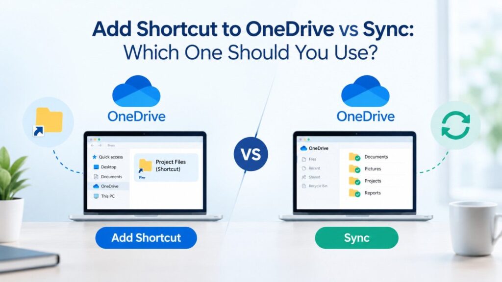 Add Shortcut to OneDrive vs Sync: Which One Should You Use?
