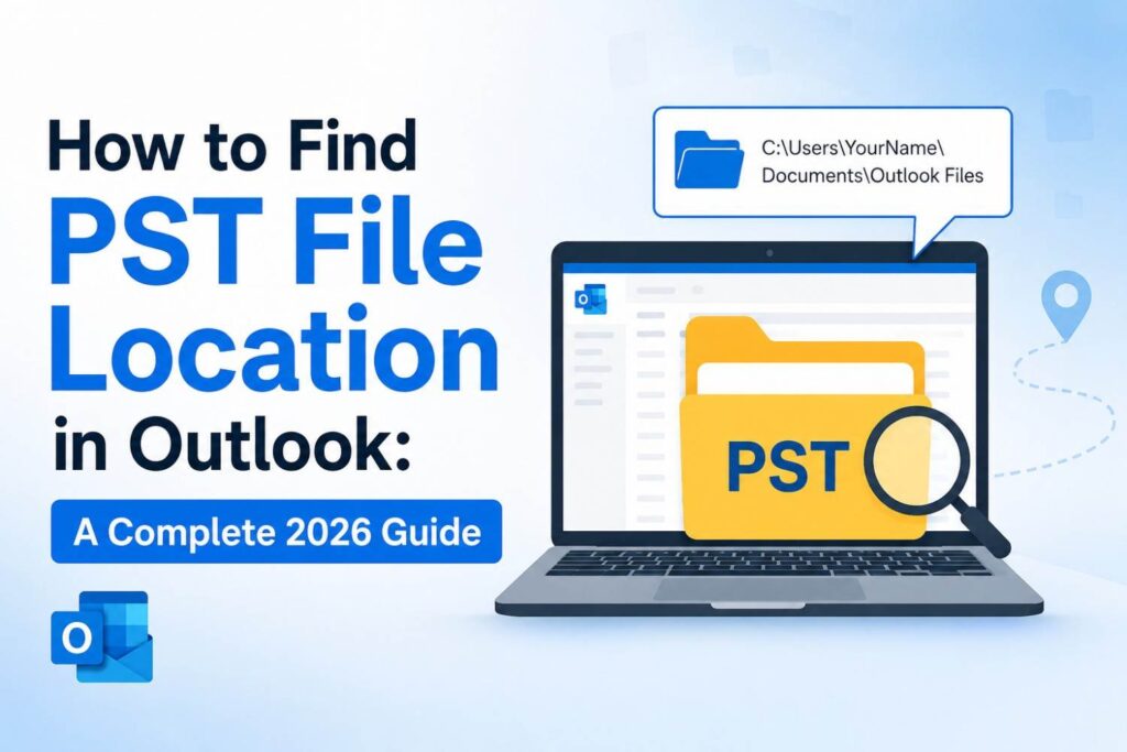 how to find PST file location in Outlook on Windows 10