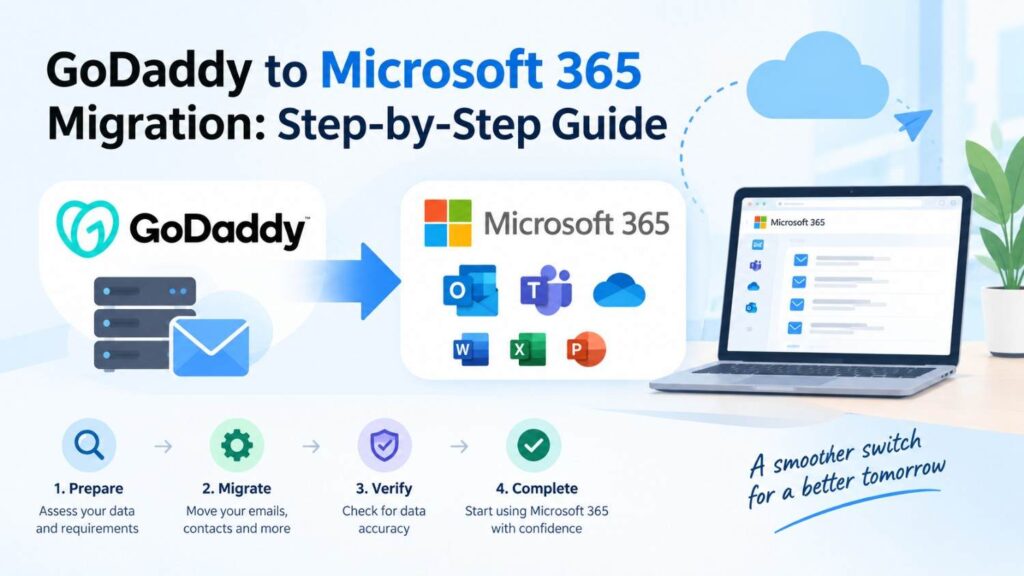GoDaddy to Microsoft 365 migration steps from IMAP to Exchange Online