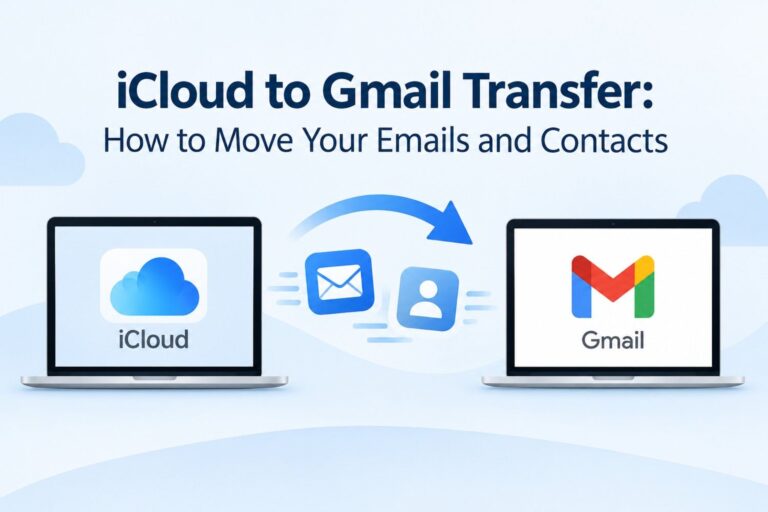 iCloud to Gmail transfer steps for emails and contacts